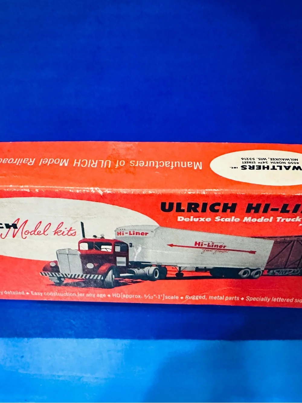 Ulrich Hi-Liner Deluxe Scale Model Truck Kit   Retro Mid Century Metal Parts